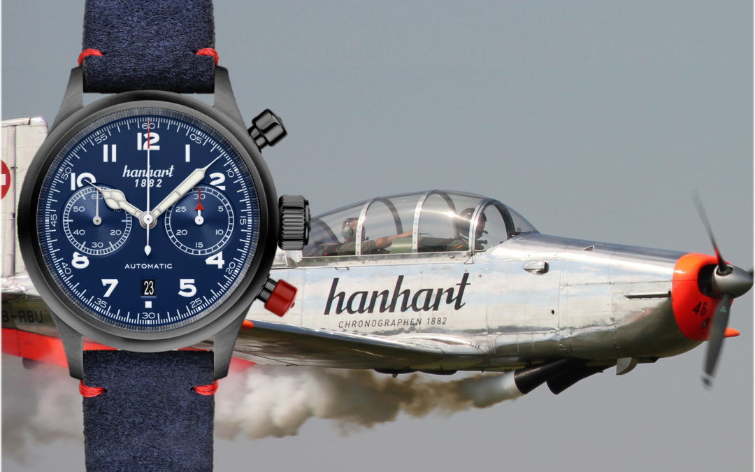 Hanhart Chronographen EditionHanhart #FliegerFriday Edition: 100 blaue Chronographen