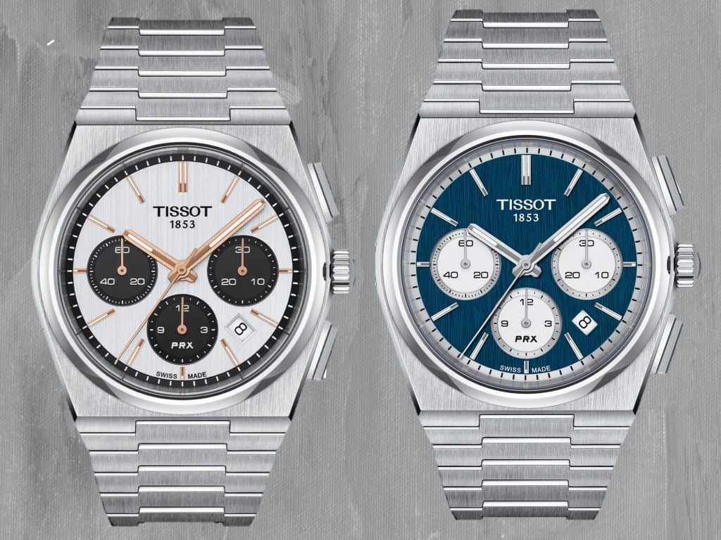 Tissot PRX Chronograph Valjoux mit Panda Zifferblatt