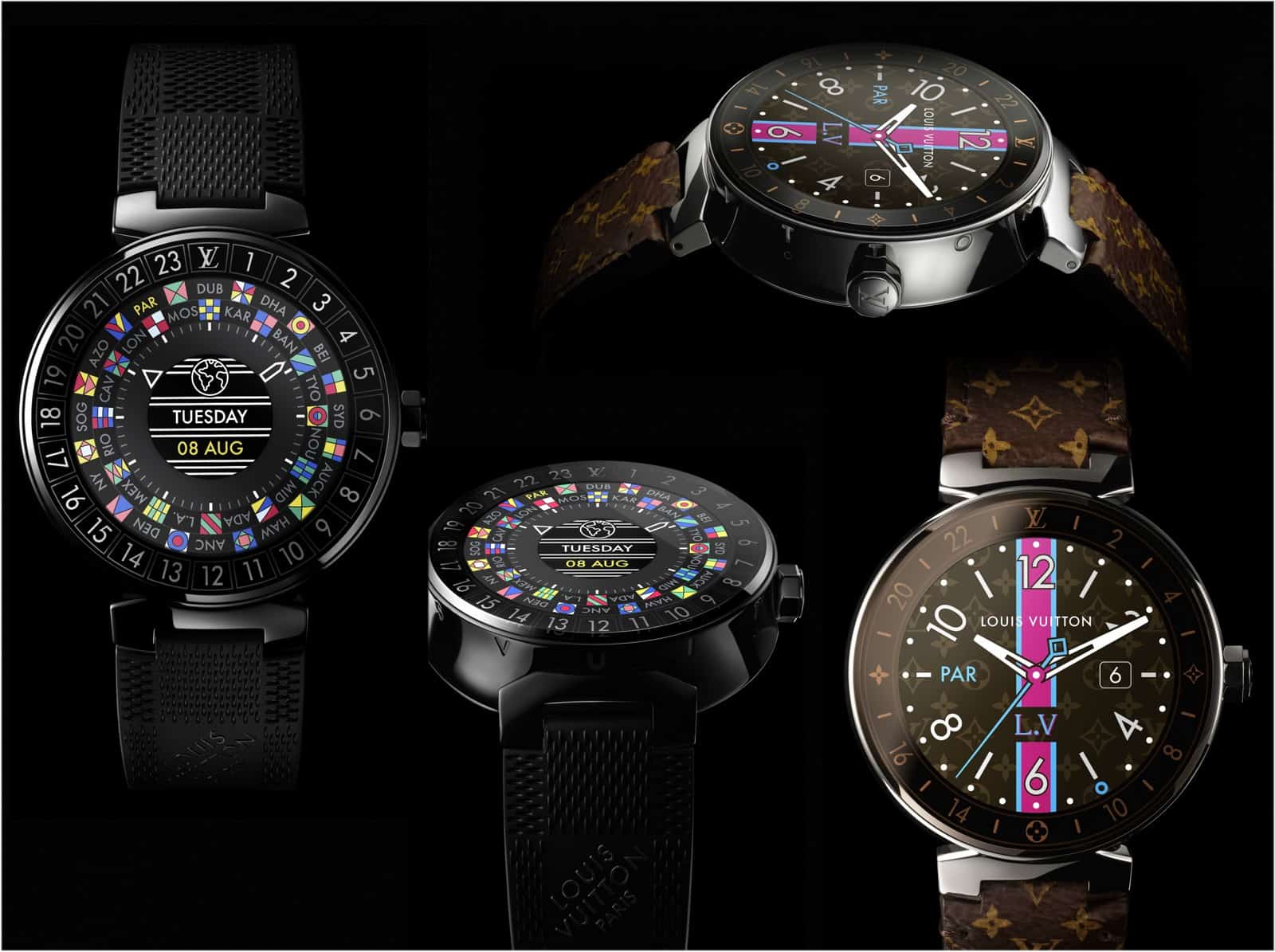 Klassische Tambour Schweizer Uhr von Louis Vuitton im Angebot bei