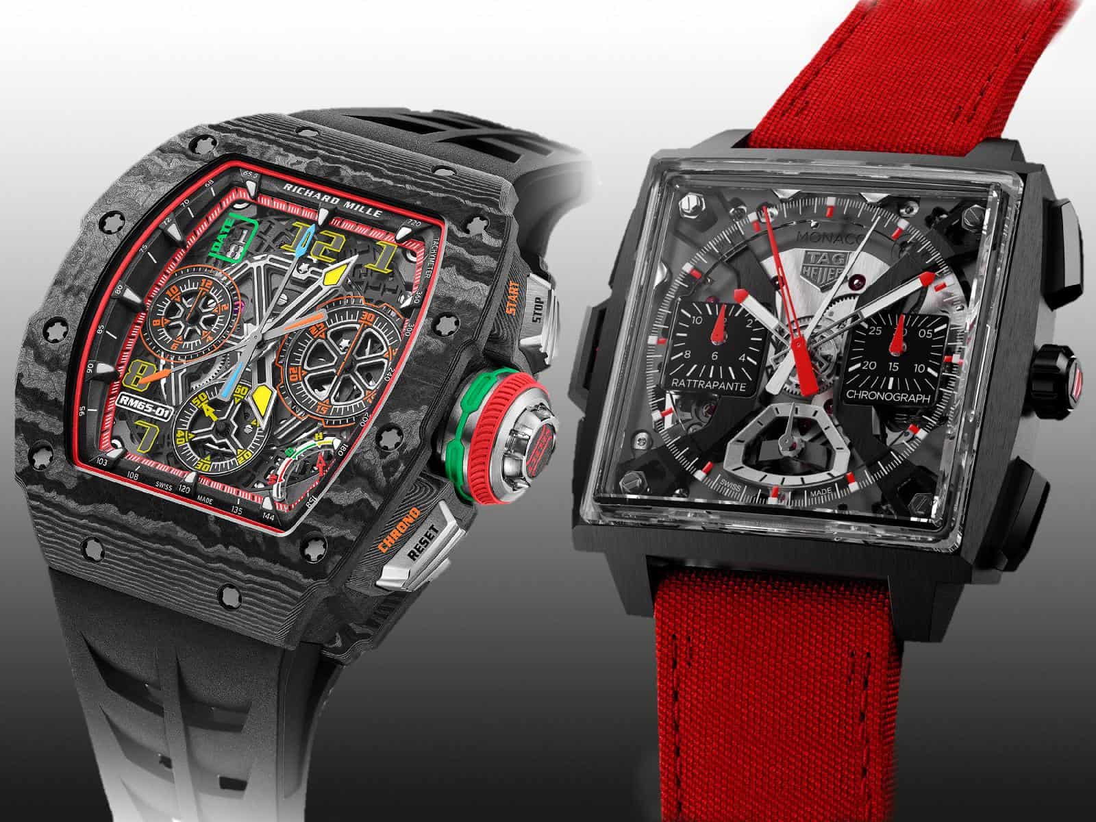 Richard Mille RM 65-01 and TAG Heuer Monaco Split Seconds Chronograph