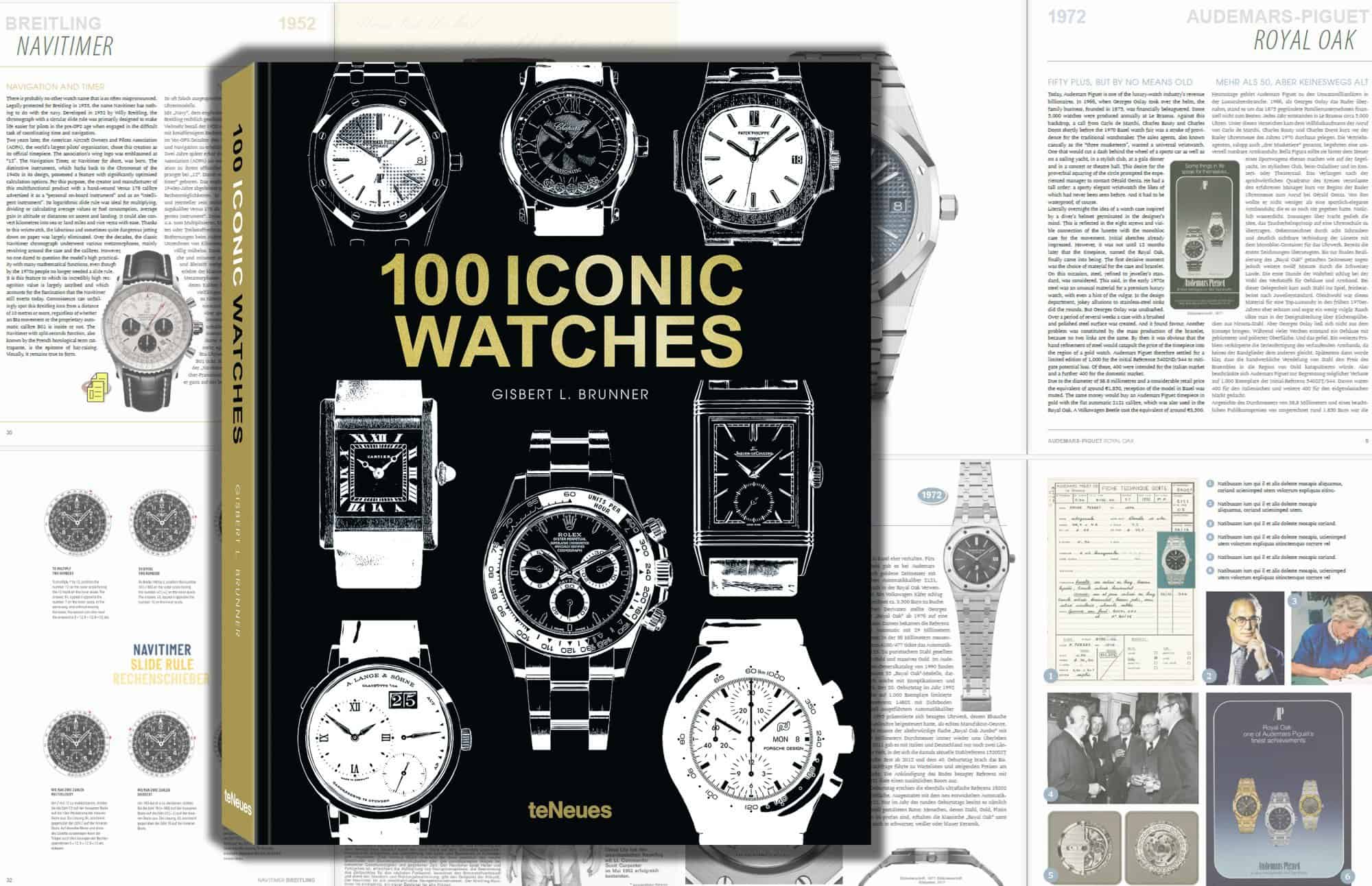 Cover 100 Iconic Watches Bildband Gisbert Brunner TeNeues Verlag