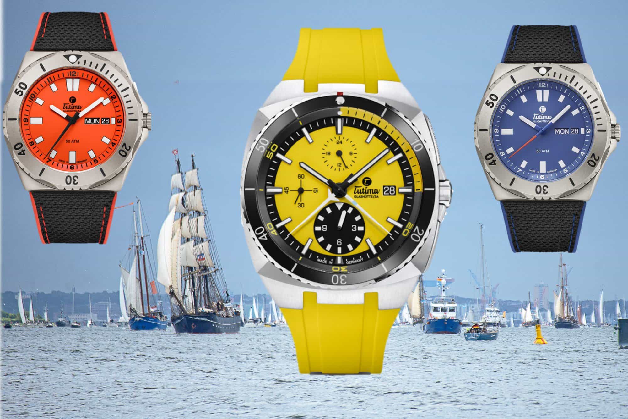 Kieler Woche mit M2 Seven Seas Titan 6151-07, Tutima Saxon One ZSM Sportchronograph und M2 Seven Seas