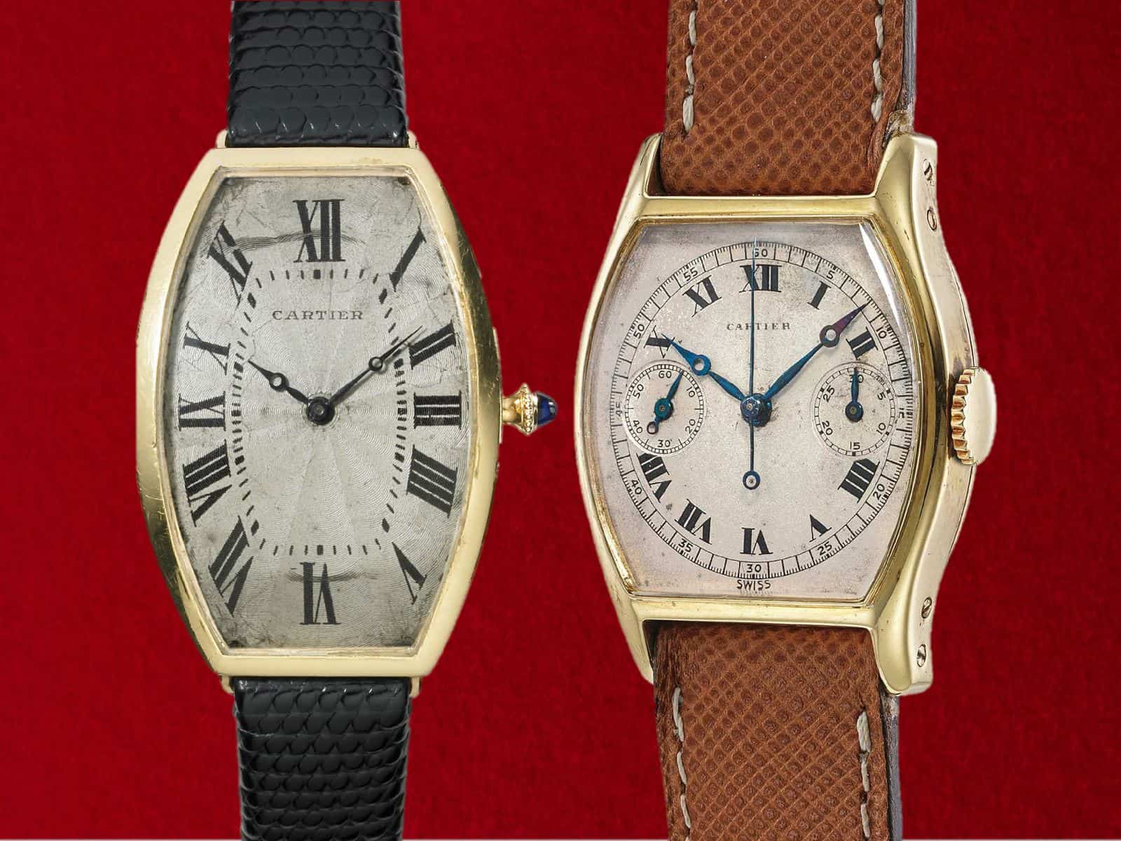 Cartier Modell Tonneau und Cartier Tortue Chronograph