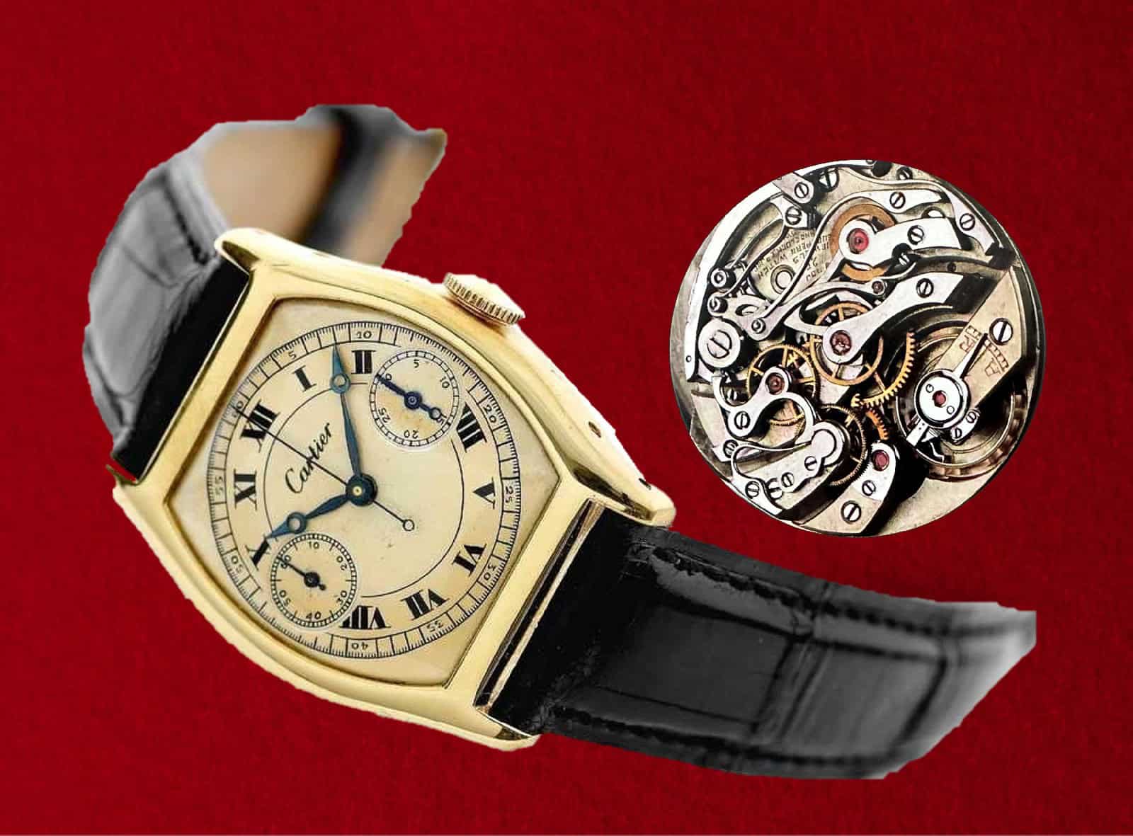 Cartier Tortue Chronograph 1928 Kaliber LeCoultre 11 JCCV 