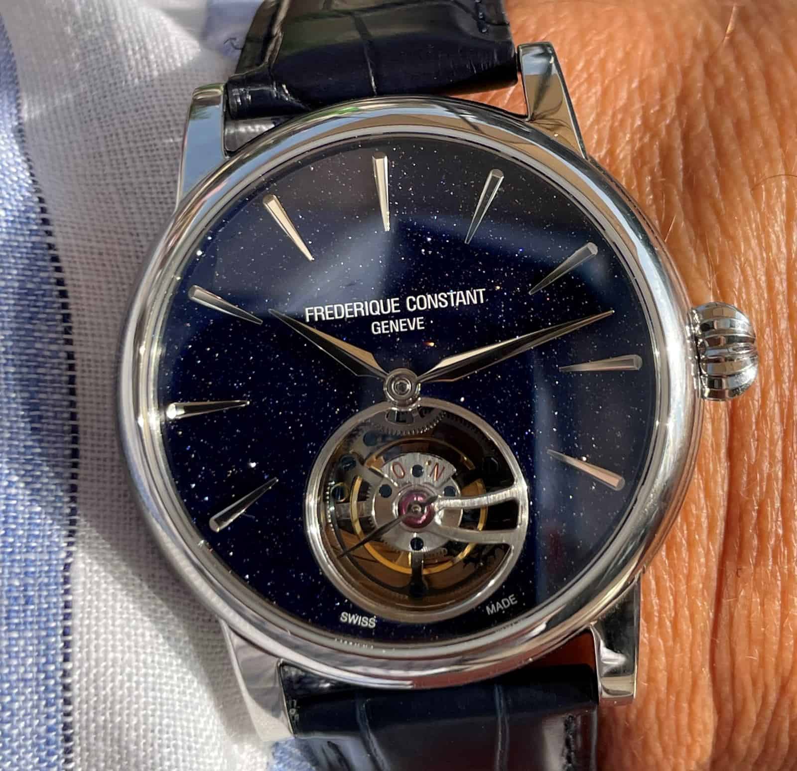 Frederique Constant Classic Tourbillon Manufacture Aventurin am Handgelenk