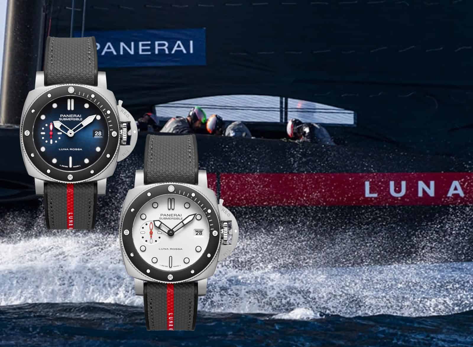 Panerai Submersible Luna Rossa in Blau und Weiß