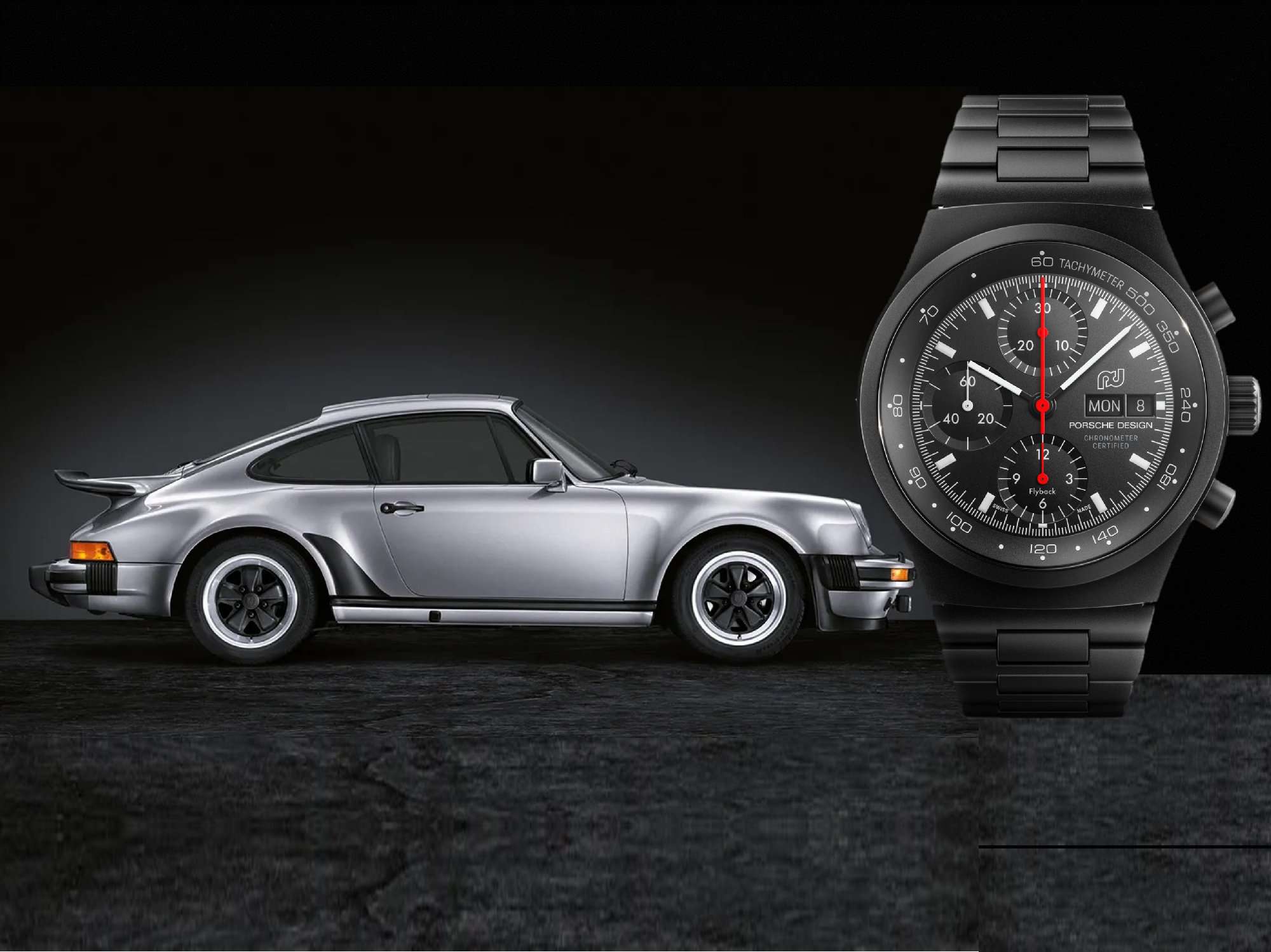 Porsche 911 Turbo und Porsche Design Chronograph 1 – 50 Jahre 911 Turbo Edition