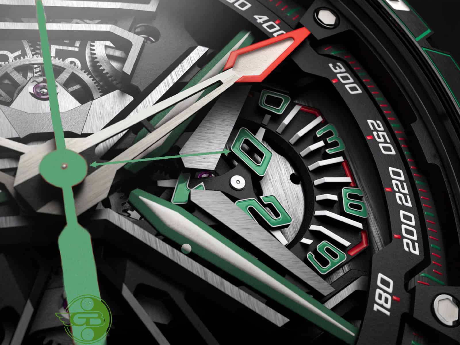 Roger Dubuis Excalibur Spider Chronograph grüner Zeiger (C) Uhrenkosmos