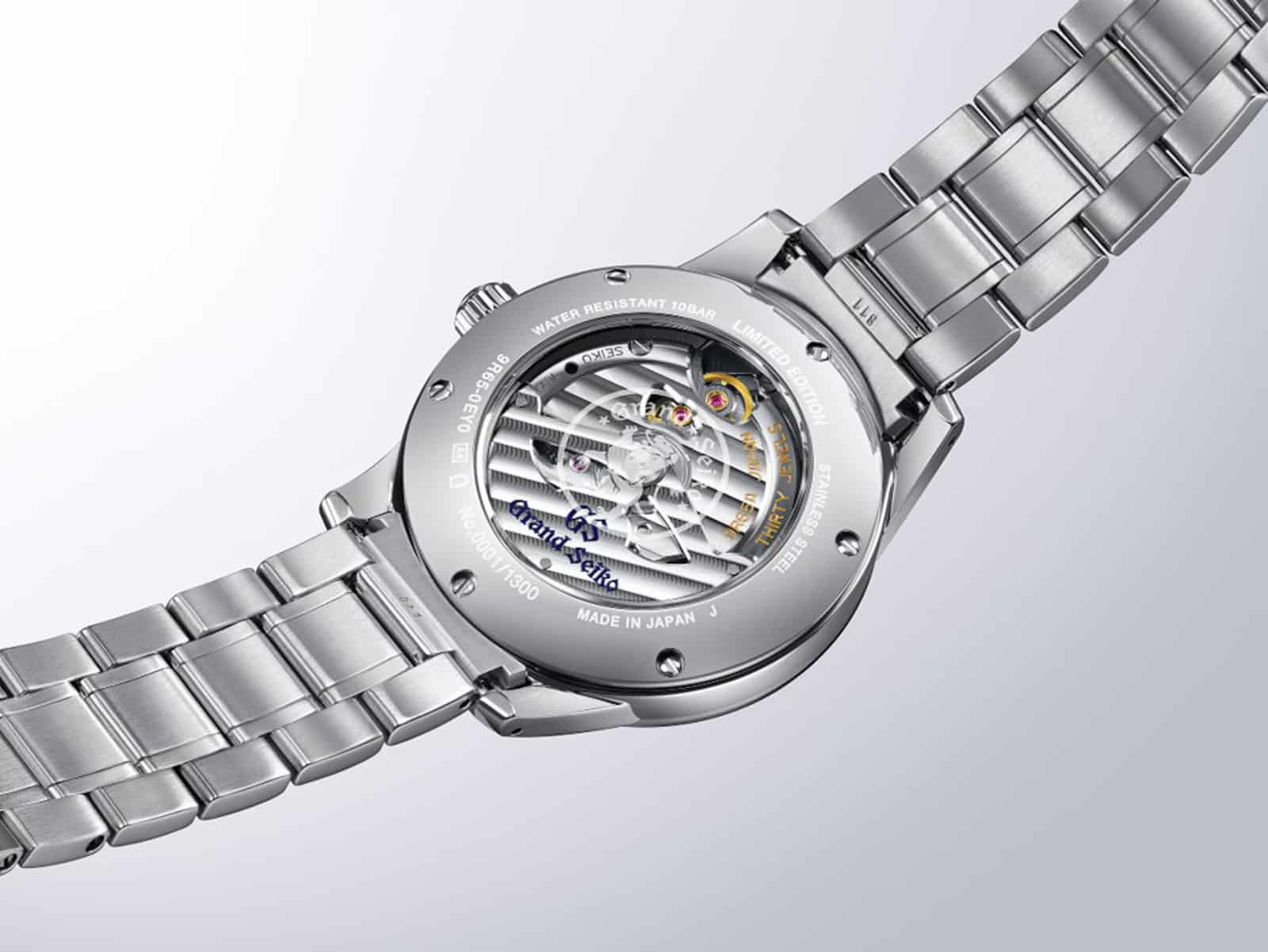 Grand Seiko Spring Drive Jubilee SBGA499 Rückseite mit Automatikkaliber 9R65