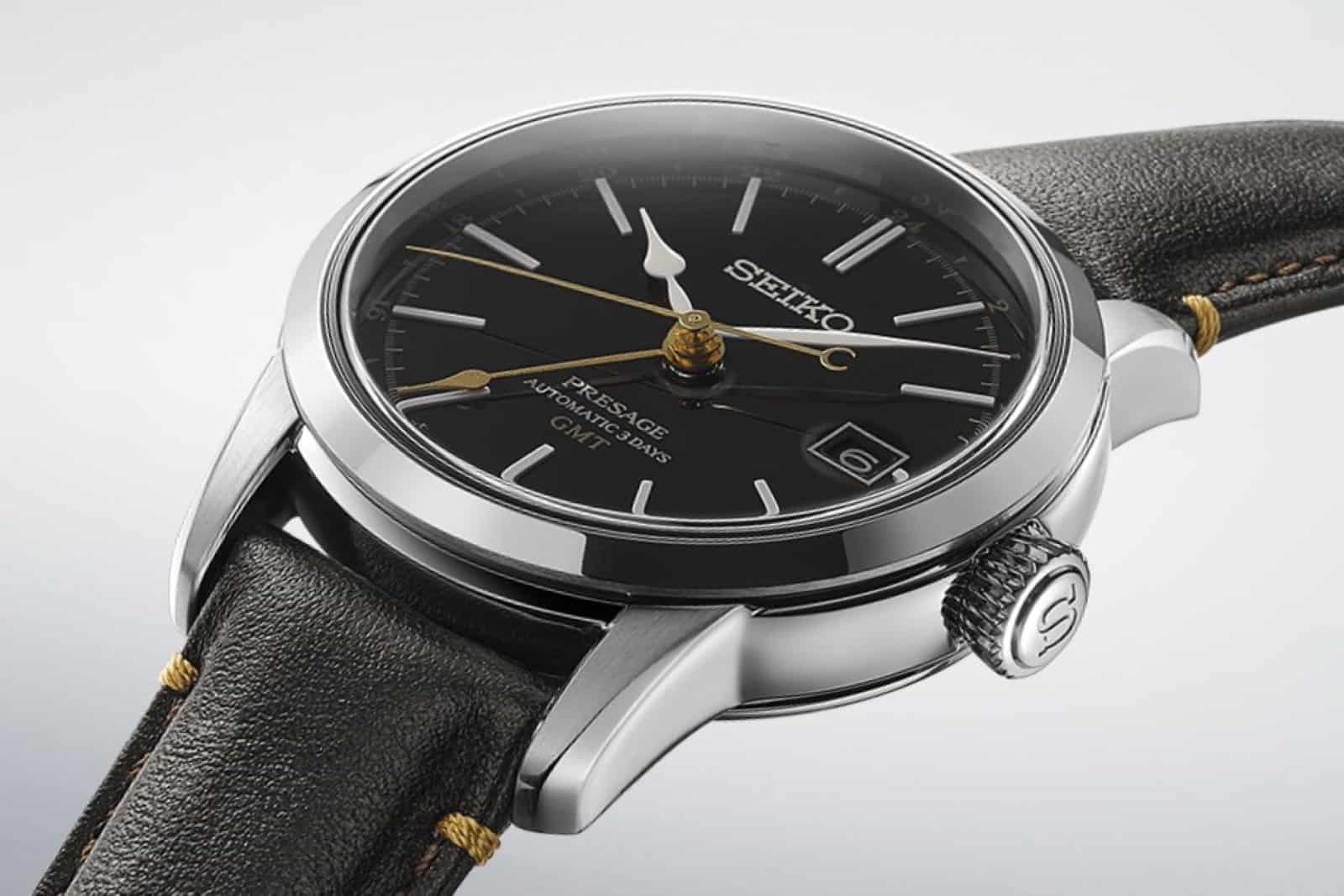 Seitliches Profil der Seiko Presage SPB447J1 GMT