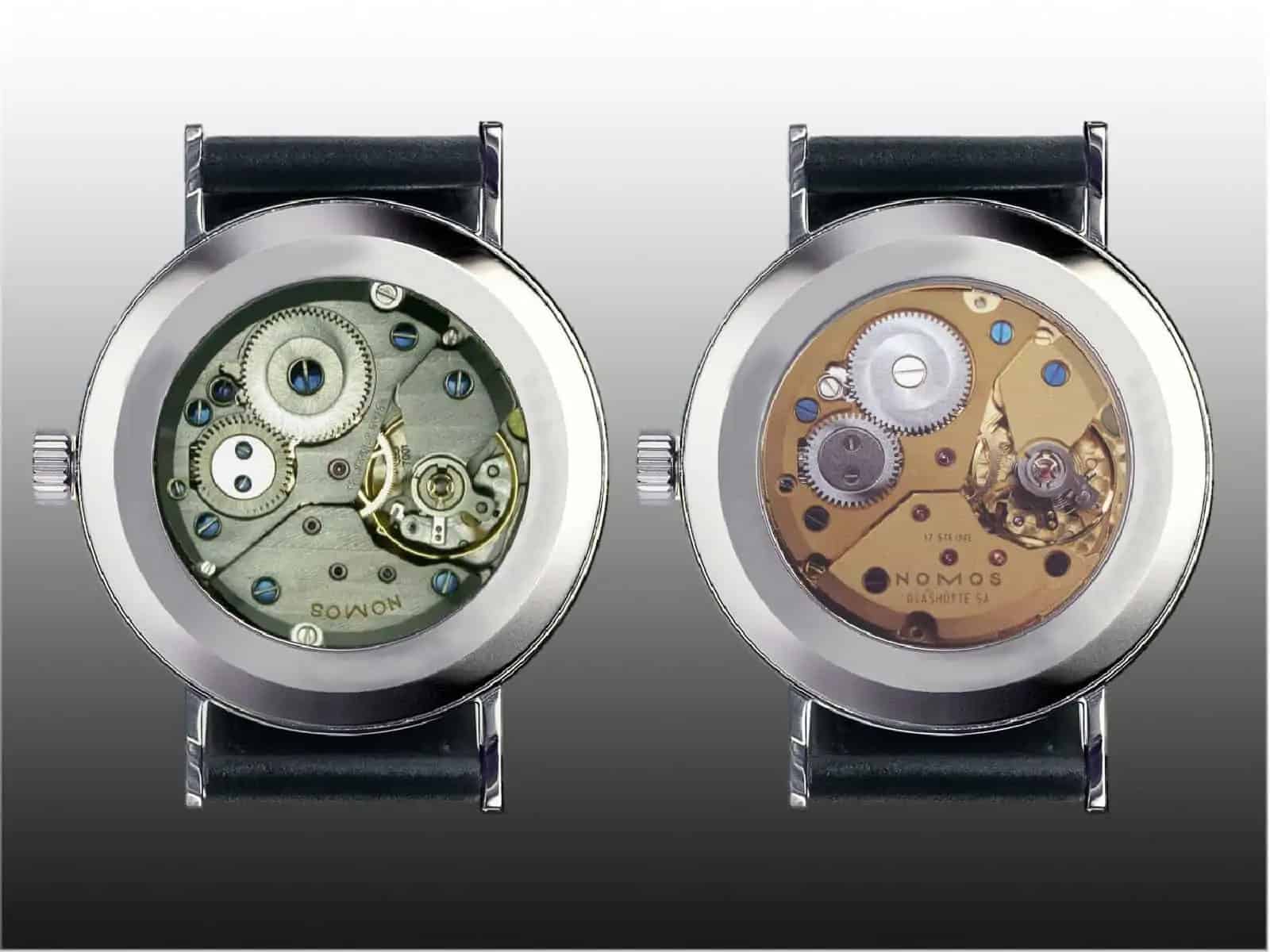 Nomos Kaliber Peseux 7001 und 1T