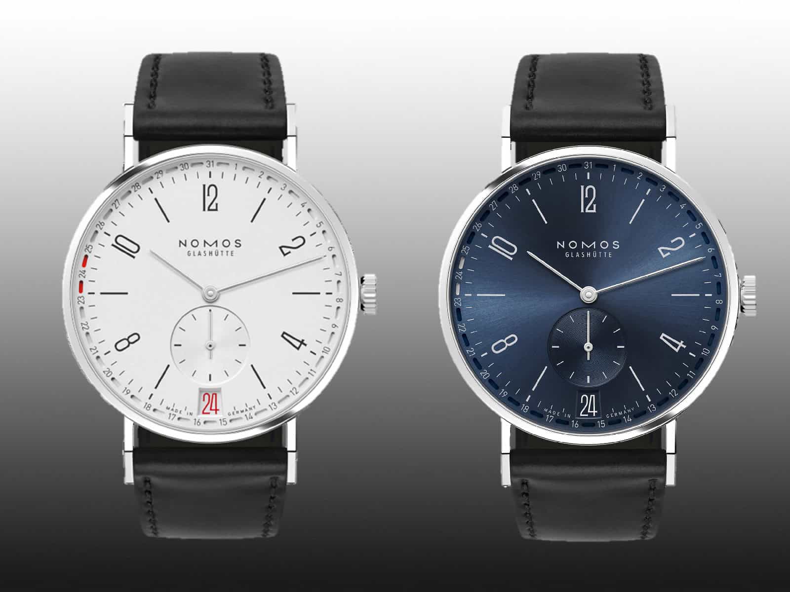 Nomos Tangente 2date weiß und blau